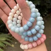 Strand Gradual Bodhi Beads Energy Bracelet Natural Round Stretch Handwork Buddhism Bracelets Bangles For Women Men Yoga Jewelry