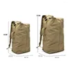 Sacs polochons mode en plein air voyage bagages armée sac Portable hommes couleur unie toile sac à dos grande capacité Sport sac à dos multifonction