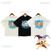 T-shirts pour hommes 2023ss RHUDE T-shirt Hommes Femme Fleur Imprimer Top Qualité Lâche Casual Coton Top Tees T230321