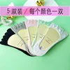 Women Socks 5pcs/lot Korea Style Summer Cotton Color Toe Separation Slippers Lilac Blue Pink Invisible Short