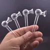 Gros clair mini 4 pouces verre tuyau de brûleur à mazout Transparent grand tube ongles conduites d'eau pour fumer bol de tabac