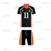 Męskie dresy, anime haikyuu cosplay Come Karasuno High School Volleyball Club i strój szorty zwykłe koszulki sportowe T230321