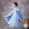 Girl Dresses Princess Skirt Ice And Snow Spring Summer Long Short Sleeve Children's Birthday Dress For Year 2023