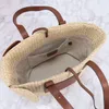 Women Summer Designer Shoulder Bags Woody Raffia Handbag Weave Straw Fashionable Crossbody Bag for Holidy Travel Ladies Daily Casual Shopping Purse