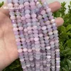 Beaded Necklaces Wholesale Natural 58mm Aquamarine Lavendar Amethyst Pink Quartz Faceted Rondelle Loose Beads For Jewelry Making DIY Necklace 230320