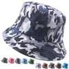 Kapelusz kasetowy Summer Camo Fisherman Caps Beach Outdoor przeciwsłoneczny Składany kapelusz Basinowy Łowierka Wzmacniacza oddychające czapki Regulowane modne akcesoria BC298