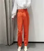 Spodnie damskie Capris Woman Candy Color Spodnie Purple Orange Beige Chic Busines