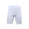 Caleçon Homme Sous-Vêtements Longues Jambes Boxer Shorts Compression Fitness Homme Flexible Mâle Body Troncs Respirant Pantalon