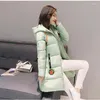 Femmes Trench Coats Parka Lady Hiver À Manches Longues Femme Coton Pardessus Casual Vestes À Capuche Zipper Chaud Parkas Femmes De Base