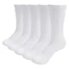 Erkek Çorap Yuedge Erkekler 5 Çift Düz Renk Nefes Alabilir Rahat Pamuk Yastık Deodorant Mürettebat Beyaz