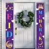 Autres fournitures de fête d'événement 30 * 180CM Couplet de porte Eid Mubarak Ramadan pour musulman Eid Mubarak décoration de fête rideau bannière drapeau fournitures de fête Al-Fitr 230321