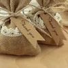 Other Event Party Supplies 20PCS Burlap Bags Natural Jute Burlap Sack Favor Bag baby Shower rustic Weddings Receptions favors and gifts 230321