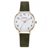 HBP Leisure Lady Watch Green Dial Business Watches Luxury Women Wristwatch Leather Strap