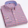 Chemises décontractées pour hommes Shirts de coton à carreaux décontractés à carreaux décontractés pour hommes simples à manches longues à manches standard à manches standard à manches standard en vigueur 230321