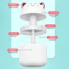 Mise à niveau NOUVEAU 250 ml Air Humidificateur Mignon Kawaiil Aroma Diffuseur Avec Veilleuse Cool Mist Pour Chambre Maison Voiture Plantes Purificateur Humificador