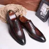 Zapatos de vestir para hombre con suela compuesta de goma de cuero de vaca con cordones elegantes de negocios para hombre moda italiana de alta calidad para Formal