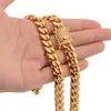 6mm/18mm/10mmMiami Cuban Link Chains Cuba Chains 18K Gold Wasserhahn Schnalle Edelstahl Titan Stahl Dichte Edelstahl Herren Goldketten