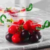 Bols saladier en verre soupe transparente récipient pratique avec poignée