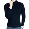 Suéteres para hombre 2023, suéter cálido de manga larga con cuello de tortuga de invierno a la moda para hombre, suéter ajustado, prendas de punto retorcidas de talla grande 3XL