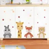 Wall Stickers Cartoon Cute Giraffe Bear Animals Dots Sticker Nursery Vinyl Childrens Art Decals for Baby Kids Room Home Decoration 230321