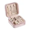 Travel Velvet Jewelry Box Small Portable Organizer Boxes for Rings Earrings Necklaces Bracelets Mini Gifts Case for Wedding