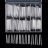 Fałszywe paznokcie 240pcs/pudełko Jeńcowe końce paznokci -Coffine Fals Manicure Tools