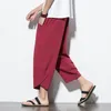 Women's Pants s Summr Men Chinese Style Cotton Linen Harem Streetwear Breathable Beach Male Casual CalfLenght Trousers 230321