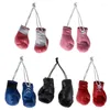Keychains M2EA Boxing Gloves Pendant Pink White/ Red / Black Blue/ 2 Pcs Hanging Decoration Or Souvenir Display Holiday