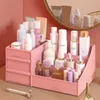 Boîtes de rangement Bacs Organisateur de maquillage cosmétique pour boîte à cosmétiques avec tiroir trousse à maquillage conteneur bijoux cosmétiques boîte de rangement ensemble organisateur de bureau 230321