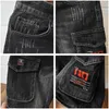 Jeans da uomo Estate Streetwear Cargo Pantaloncini di jeans Marchio di moda Pantaloni corti multitasche retrò Tendenza casual Masculino