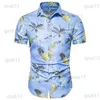 Мужские спортивные костюмы Summer Fashion Hawaii Floral Print Рубашки Мужские шорты наборы мужчин с коротким рукавом рубашки повседневная мужская одежда набор спортивных костюмов плюс размер LJ201125 T230321