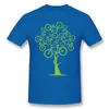 Men's T Shirts Artistic Picture Green Bicycle Tree Shirt For Men Slim Fit Swag Plus Size Tee Camiseta Christmas Gift Tshirt Cotton FabricM