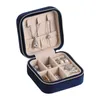 Velvet Travel Jewelry Box Organizador Pequenos estojos de jóias portáteis de jóias Mini Brincos de colar dos titulares de exibição para casamento