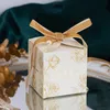 Inne imprezy imprezowe zapasy pudełka na prezent na boksy na cukierki ślubne torby papierowe Bonbons Verpakking Baby Shower Party Favors Prezenty ślubne dla gości 230321