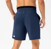 LU LU LEMONS Pantaloni sportivi da ciclismo corti da uomo con tasca elastica per corsa e allenamento in palestra