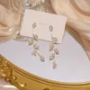 Charm Juwang Luxury Plated 14K أوراق الذهب الحقيقية الحلق الدقيق الدقيق micro zircon cz inct arics stud bendant g230320