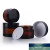 20g Amber Glass Cream Jar Cosmetic Packaging Container Skruv Kapcosmetisk prov Jar Eye Shadow Pot Amber Glass Bottle