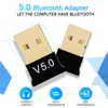 Bluetooth Adaptör BT 5.0 USB Kablosuz Reseptör Bluetooth Hoparlör Dosya Alıcı Verici Dongle Dizüstü Kulaklık Ble Gönderen Dizüstü Bilgisayar Menkul Kıymetler Kutulu