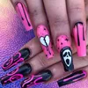 Unghie finte Delicato Riutilizzabile Copertura completa Halloween Falso Strumento per manicure fai da te Modello squisito Forniture per toppe per nail art in PVC