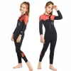 Wetsuits Drysuits Çocuklar kalın mayo çocuklar sörf neopren wetsuit sualtı tüplü dalış takım elbise erkek denizanası mayo kızlar banyo takım elbise 230320