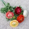Dekoratif çiçekler nordic lüks sahte gül şakayık yapay ranunculus çiçek gövdesi düğün dekorasyon ev simülasyon