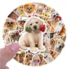 56pcs Golden Retriever Stickers, Dizüstü Bilgisayar Su Şişesi için Su Geçirmez Vinil Çıkartma Çıkartmaları Telefon Bagajı, Sevimli Karikatür Köpek Stickers Pack W-1613