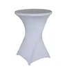 Bordduk Stretch Round tyg Cocktail Spandex Bar El Wedding Party White Cover 607080cm Diameter Multicolor 230321