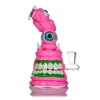 Smoking Accesories 6.5 Inch Glass Water Pipe 14F 76mm Diameter Smoking Colored with 4mm Quartz Banger For Bong Dab Rigs