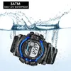 Wristwatches Wholesale Price Digital Men Watches Waterproof Sport Watch Outdoor Running With LED Backlight Timer Alarm Wristwatch P2028