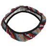 New GM Steering Wheel Cover 38cm No Inner Ring Compatible With Most Vehicles National Style Coarse Linen