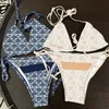 Kvinnor Sexig bikini badkläder designer brev baddräkter märke två bit baddräkt simbotten badkläder