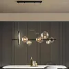 Chandeliers Modern LED Bubble Glass Loft Nordic Bedroom Chandelier Lighting Kitchen Fixtures Decor Living Room Hanglamp