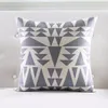 Pillow Nordic Style Cover Cotton And Linen Yellow Gray Geometric Striped Printed Decorative Pillows Home Sofa Chair Bed Decor