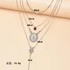 Colares pendentes Virgem Virgem Mary Hollow Palm Drop For Women Multinvel 2023 Moda Crystal Female Jewelry Gif